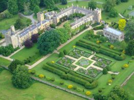 Sudeley Castle and Gardens Aerial View in the Cotswolds